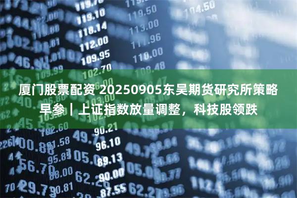 厦门股票配资 20250905东吴期货研究所策略早参｜上证指数放量调整，科技股领跌